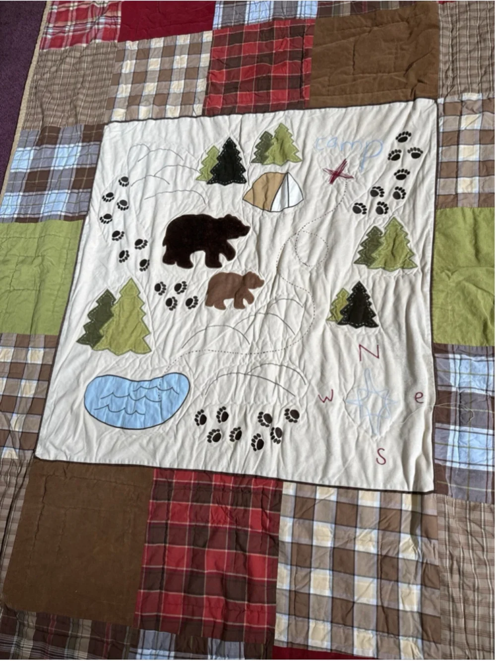 Wool Rich Kids, BIG BEAR Pillow Shams And Quilt So CUTE!!!